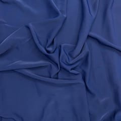 Navy Blue Color Luxury Georgette Lyrca Fabric (N90D)