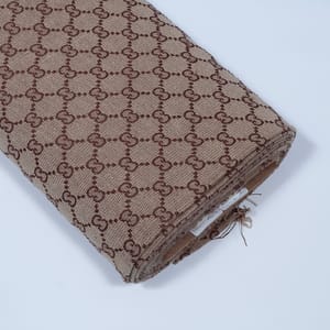 Brown Color Poly Cotton Jacquard Fabric