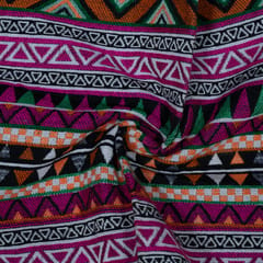 Multi Color Poly Cotton Jacquard Fabric