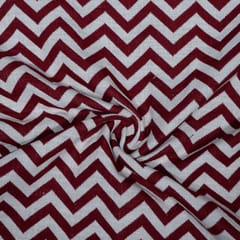 Maroon Color Cotton Jacquard Fabric