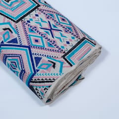 Multi Color Cotton Jacquard Fabric