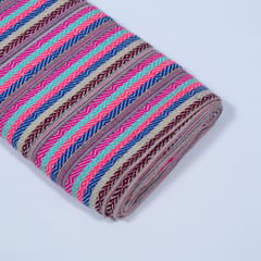 Multi Color Cotton Acrylic Jacquard Fabric