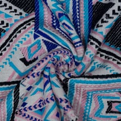 Multi Color Cotton Jacquard Fabric