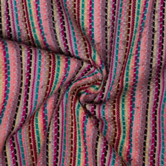 Multi Color Cotton Jacquard Fabric