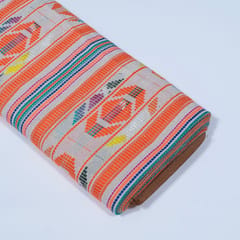 Multi Color Cotton Jacquard Fabric