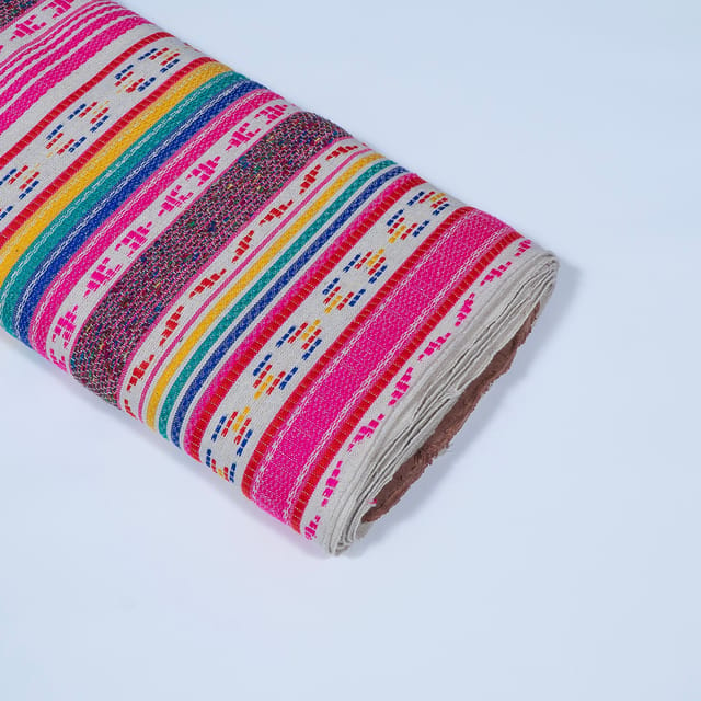 Multi Color Cotton Jacquard Fabric