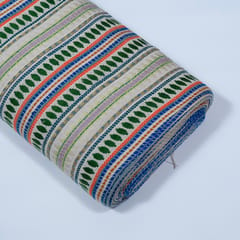 Multi Color Cotton Acrylic Jacquard Fabric