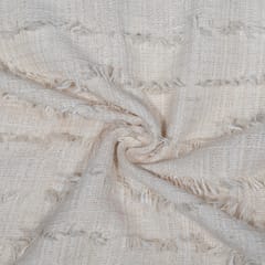 Off White Color Cotton Jacquard Fabric