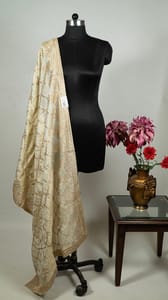 Dyeable Tissue Upada Silk Embroidered Dupatta