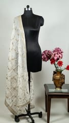 Dyeable Viscose Organza Embroidered Dupatta