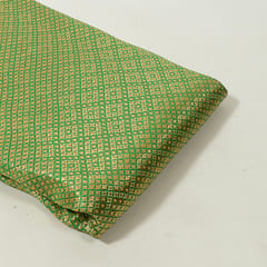 Green Color Satin Brocade Fabric