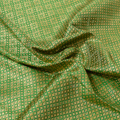 Green Color Satin Brocade Fabric