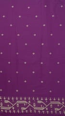 Purple Color Jamdani Cotton Jacquard Fabric