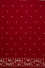 Maroon Color Jamdani Cotton Jacquard Fabric