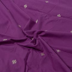 Purple Color Jamdani Cotton Jacquard Fabric