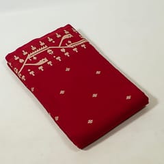 Maroon Color Jamdani Cotton Jacquard Fabric