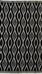 Black Cutwork Knitted Velvet Fabric