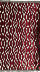 Maroon Cutwork Knitted Velvet Fabric