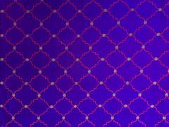 Purple & Blue Two Tone Color Geometric Tanschui Silk Fabric Fabric