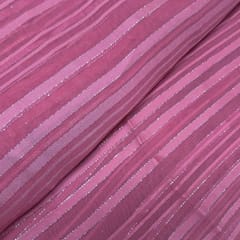 Light Pink Stripes Printed Georgette Fabric