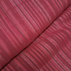 Red Stripes Printed Georgette Fabric