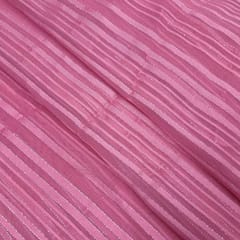 Light Pink Stripes Printed Georgette Fabric