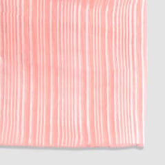 Peach Stripes Printed Georgette Fabric