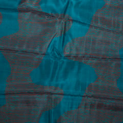 Blue Color Viscose Habutai Silk Digital Printed Fabric