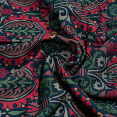 Blue Color Viscose Pashmina Printed Fabric