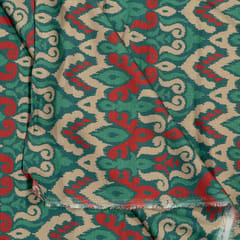 Green and Rust Color Viscose Pashmina Printed Fabric