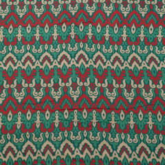 Green and Rust Color Viscose Pashmina Printed Fabric