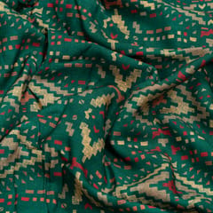 Green Color Viscose Pashmina Printed Fabric