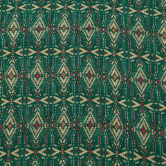 Green Color Viscose Pashmina Printed Fabric