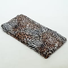 Brown and Black Color Crepe Printed Fabric