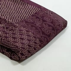 Purple Color Crepe Printed Fabric