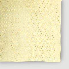 Lemon Yellow Shade Embroidered Cotton Hakoba Fabric