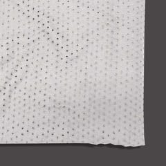 Light Grey Embroidered Cotton Hakoba Fabric