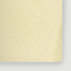 Light Yellow Embroidered Cotton Hakoba Fabric