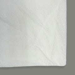 Off White Embroidered Cotton Hakoba Fabric