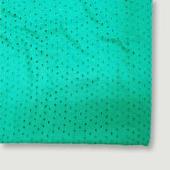 Rama Green Embroidered Cotton Hakoba Fabric