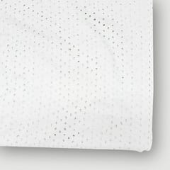 White Embroidered Cotton Hakoba Fabric