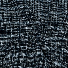 Black and White Color Tweed Fabric