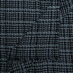 Black and White Color Tweed Fabric