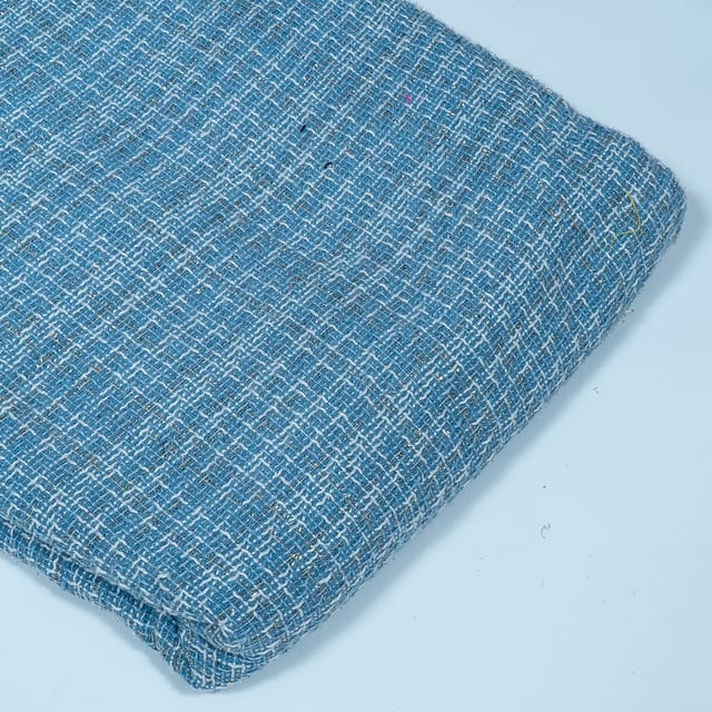 Blue Color Tweed Fabric