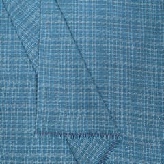 Blue Color Tweed Fabric