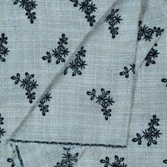 Black and White Color Tweed Fabric