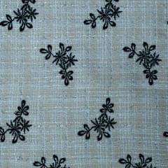 Black and White Color Tweed Fabric