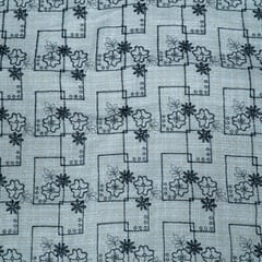 Black and White Color Tweed Fabric