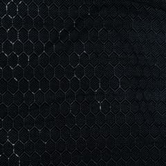 Black Color Velvet Embroidered Fabric