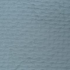 White Color Lycra Denim Embroidered Fabric